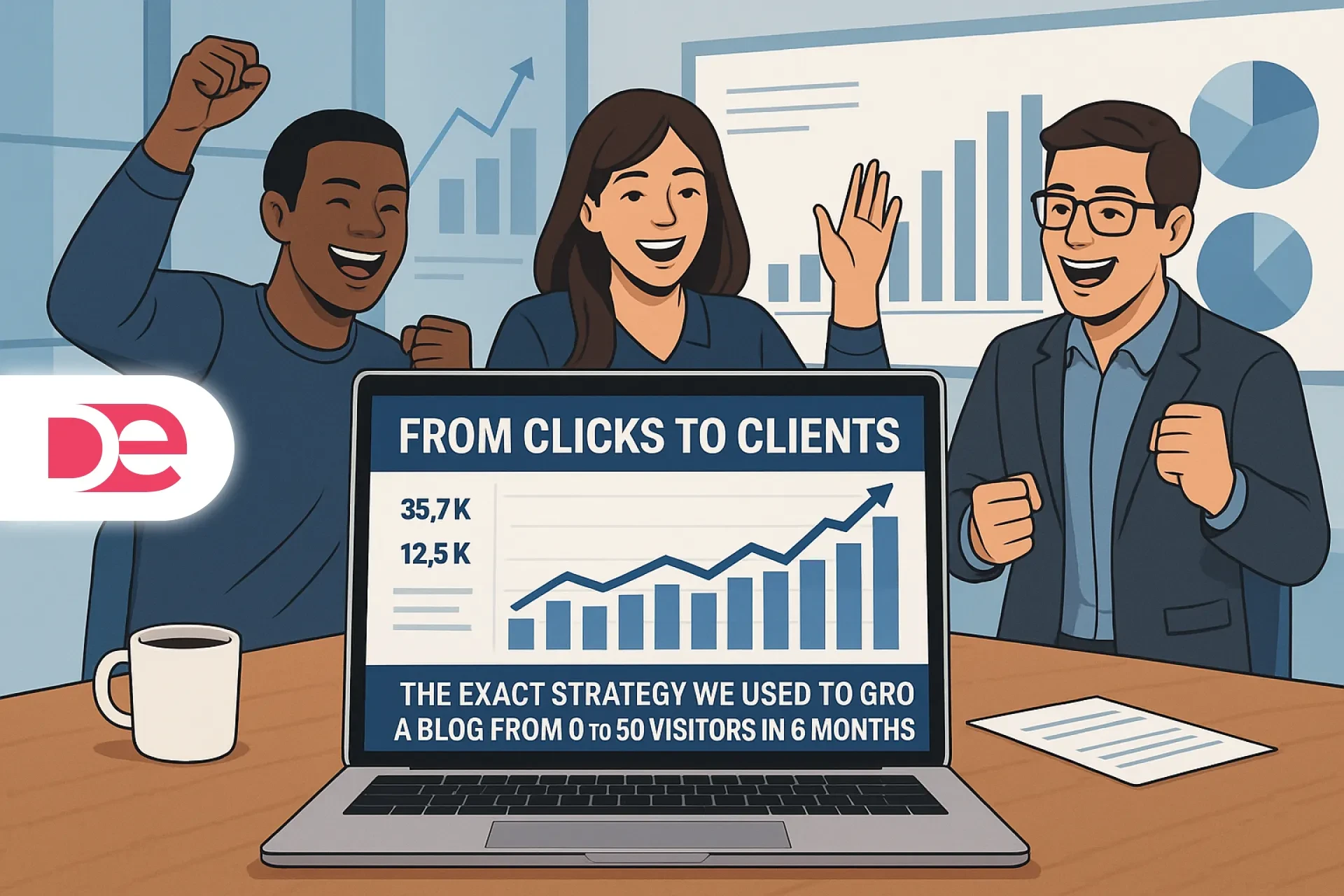 From Clicks to Clients: The Exact Strategy We Used to Grow a Blog from 0 to 50K Visitors in 6 Months