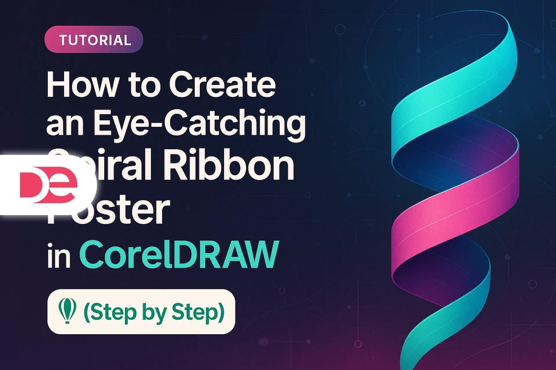 How to Create an Eye-Catching Spiral Ribbon Poster in CorelDRAW (Step by Step)