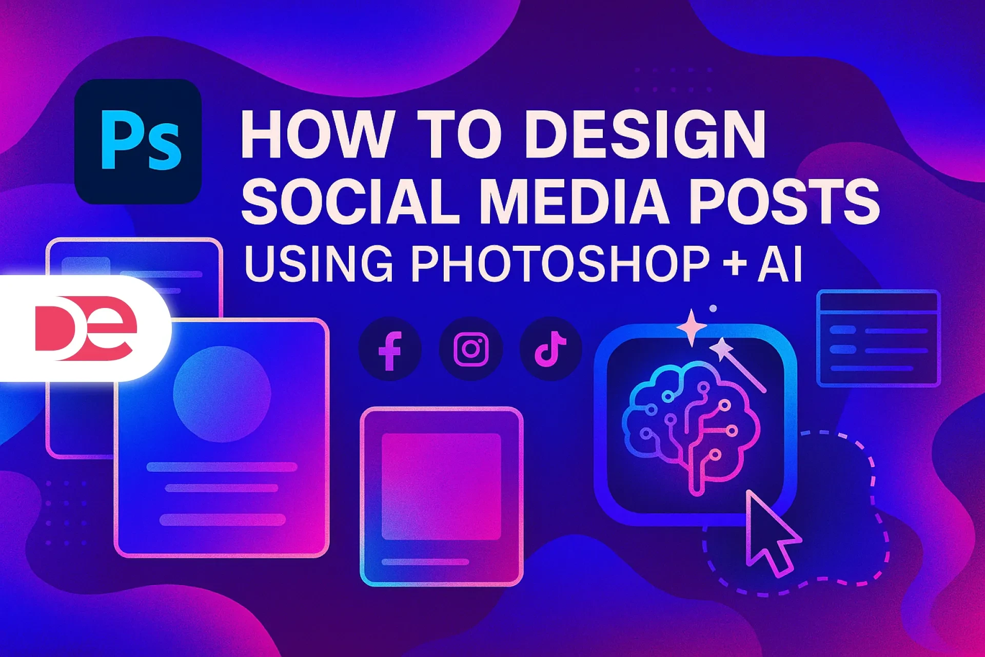 How to Design Social Media Posts Using Photoshop + AI